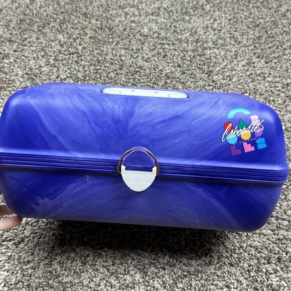 Vintage Caboodles Purple Swirl Model 2630 USA 3 Tier Mirror Makeup Pageant Case - Picture 5 of 9